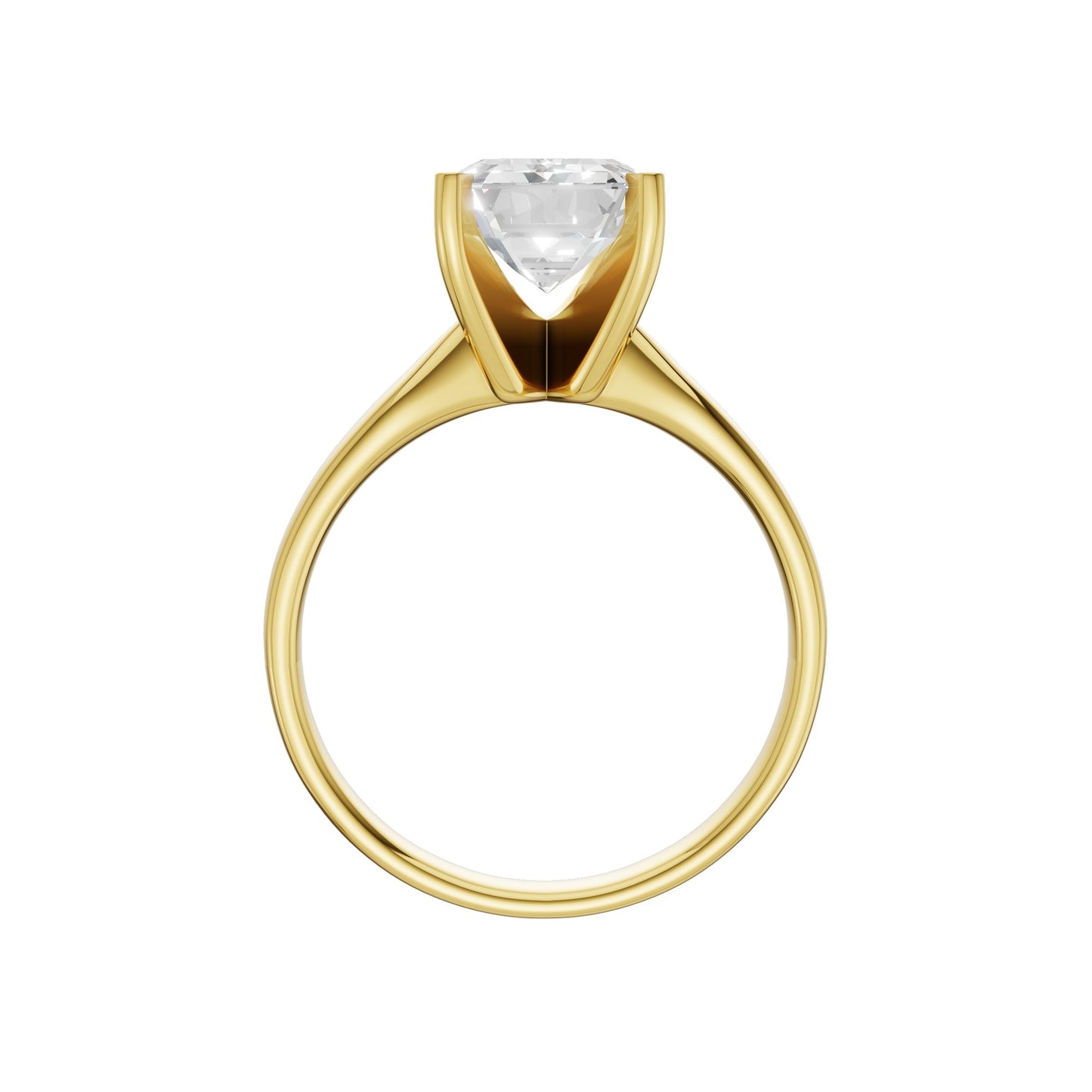 Peace Jewelers 14K Gold Emerald-Cut Lab-Grown Diamond Solitaire Ring