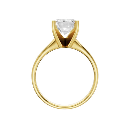 Peace Jewelers 14K Gold Emerald-Cut Lab-Grown Diamond Solitaire Ring