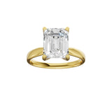 Peace Jewelers 14K Gold Emerald-Cut Lab-Grown Diamond Solitaire Ring