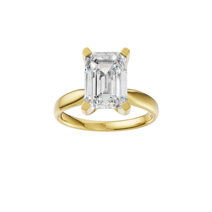 Peace Jewelers 14K Gold Emerald-Cut Lab-Grown Diamond Solitaire Ring
