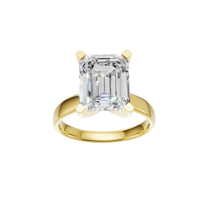 Peace Jewelers 14K Gold Emerald-Cut Lab-Grown Diamond Solitaire Ring