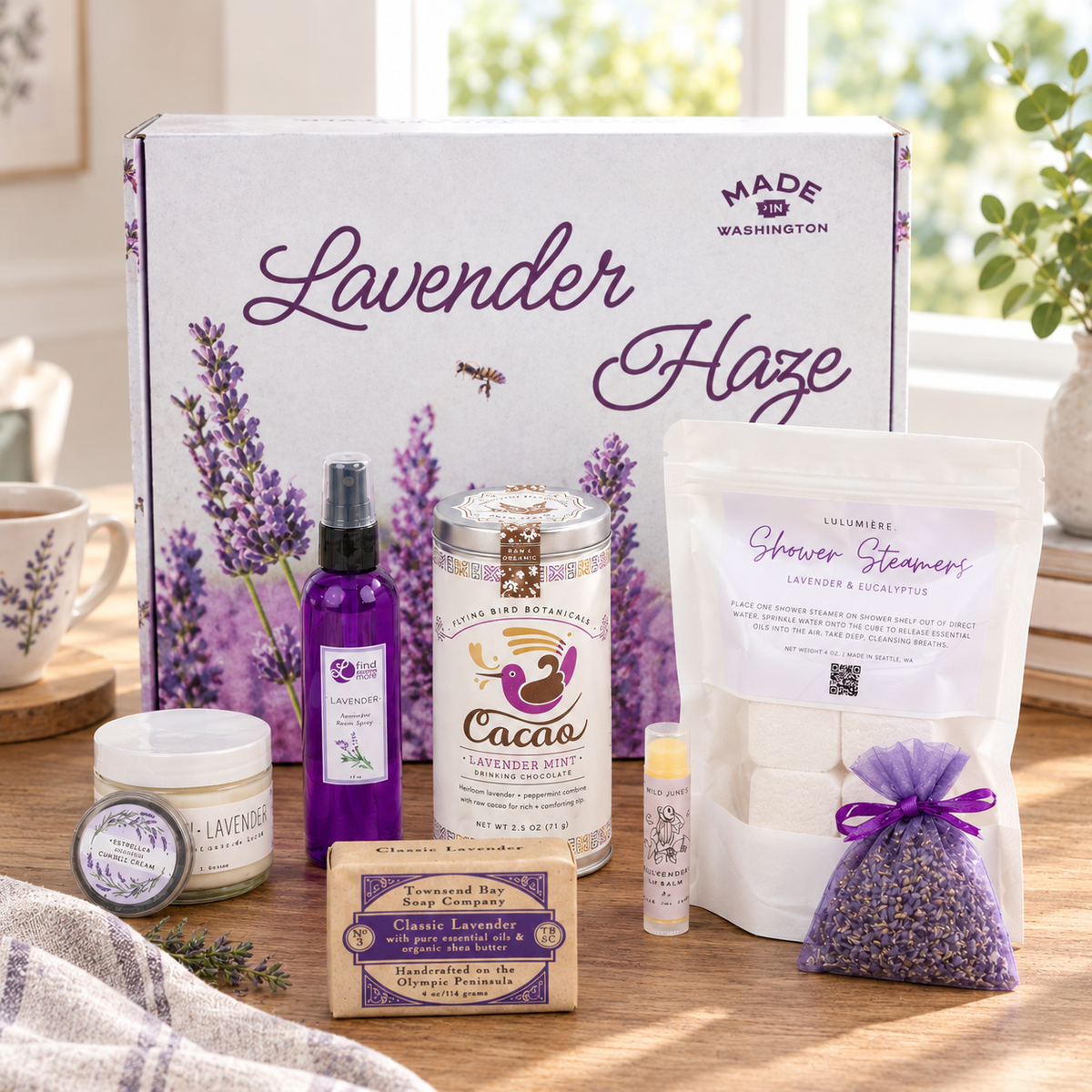 Made in Washington 8-Piece Lavender Home Gift Box