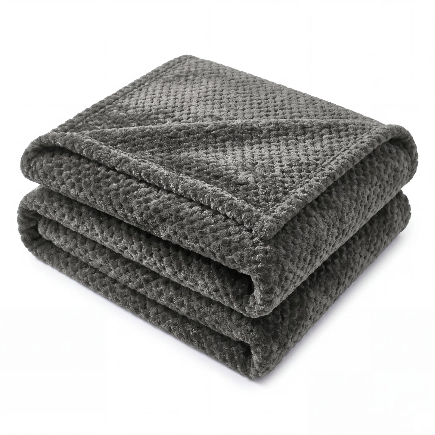 Superior "Lily" Pebbled Fluffy Fleece Blanket