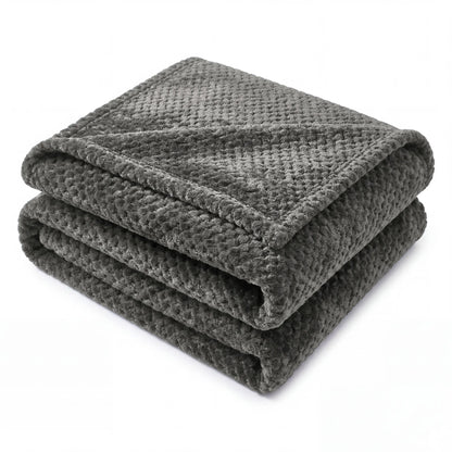 Superior "Lily" Pebbled Fluffy Fleece Blanket