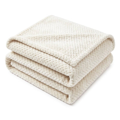 Superior "Lily" Pebbled Fluffy Fleece Blanket