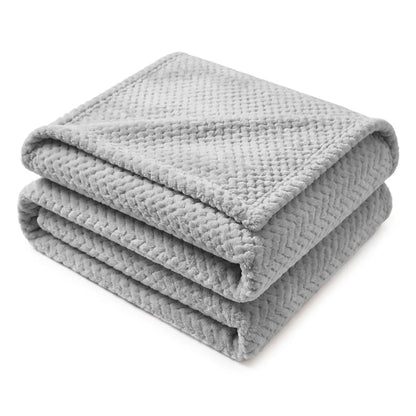 Superior "Lily" Pebbled Fluffy Fleece Blanket