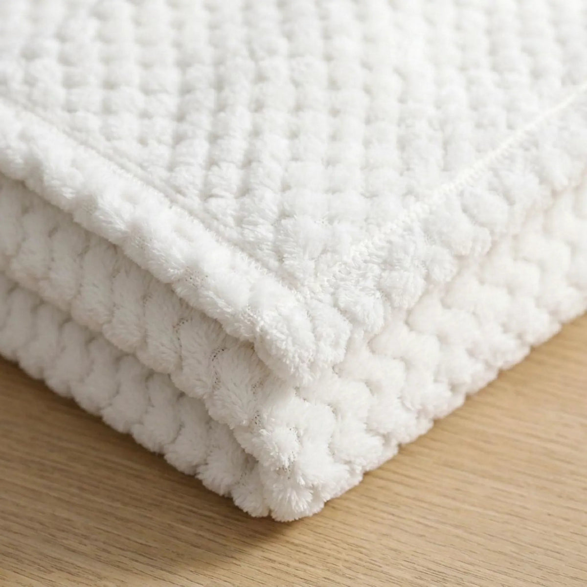 Superior "Lily" Pebbled Fluffy Fleece Blanket