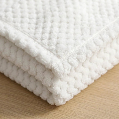 Superior "Lily" Pebbled Fluffy Fleece Blanket