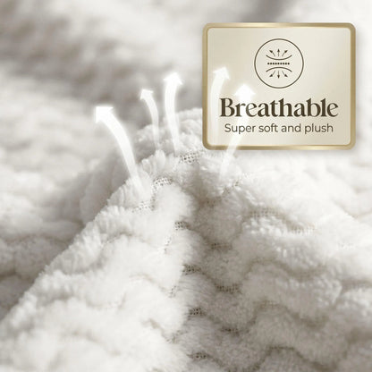 Superior "Lily" Pebbled Fluffy Fleece Blanket