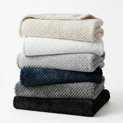 Superior "Lily" Pebbled Fluffy Fleece Blanket