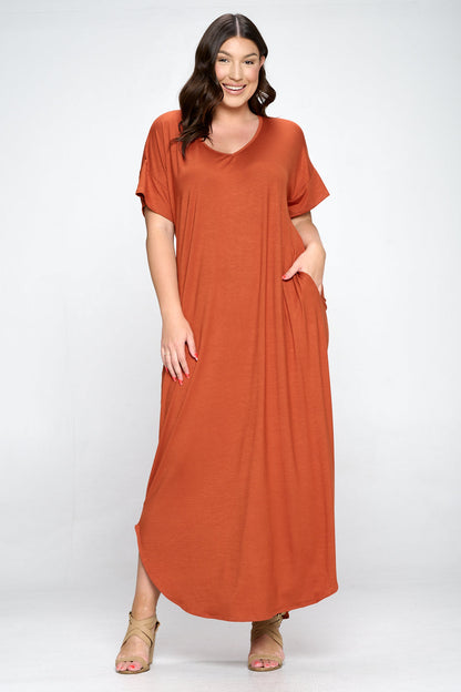 L I V D Women's Plus Size Scarlett Maxi Pocket Dress