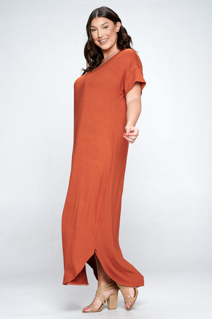 L I V D Women's Plus Size Scarlett Maxi Pocket Dress