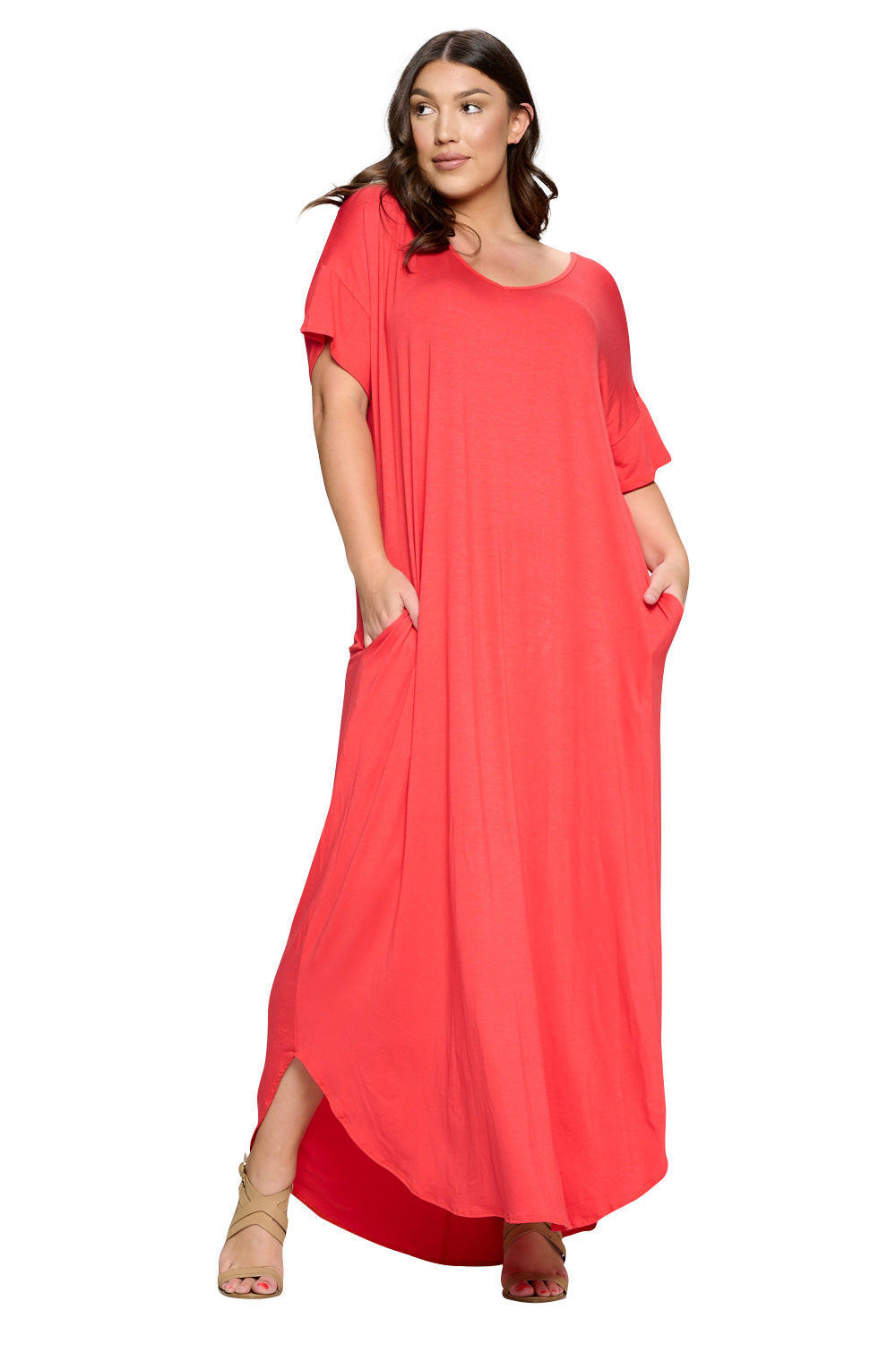 L I V D Women's Plus Size Scarlett Maxi Pocket Dress