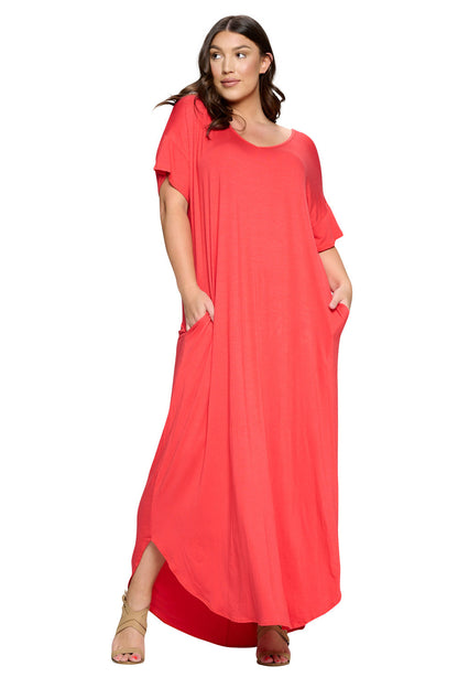 L I V D Women's Plus Size Scarlett Maxi Pocket Dress