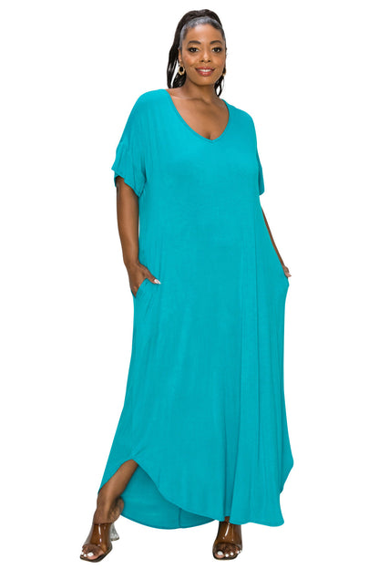 L I V D Women's Plus Size Scarlett Maxi Pocket Dress