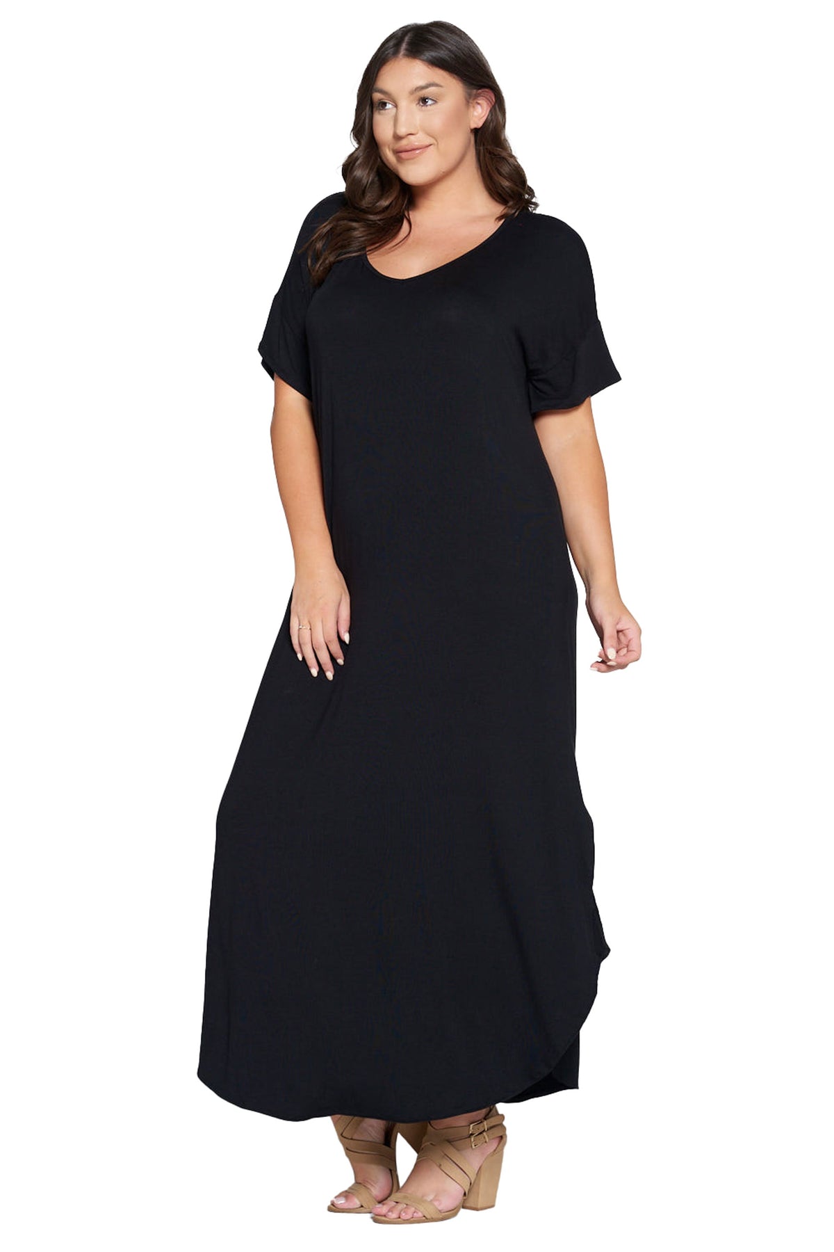 L I V D Women's Plus Size Scarlett Maxi Pocket Dress