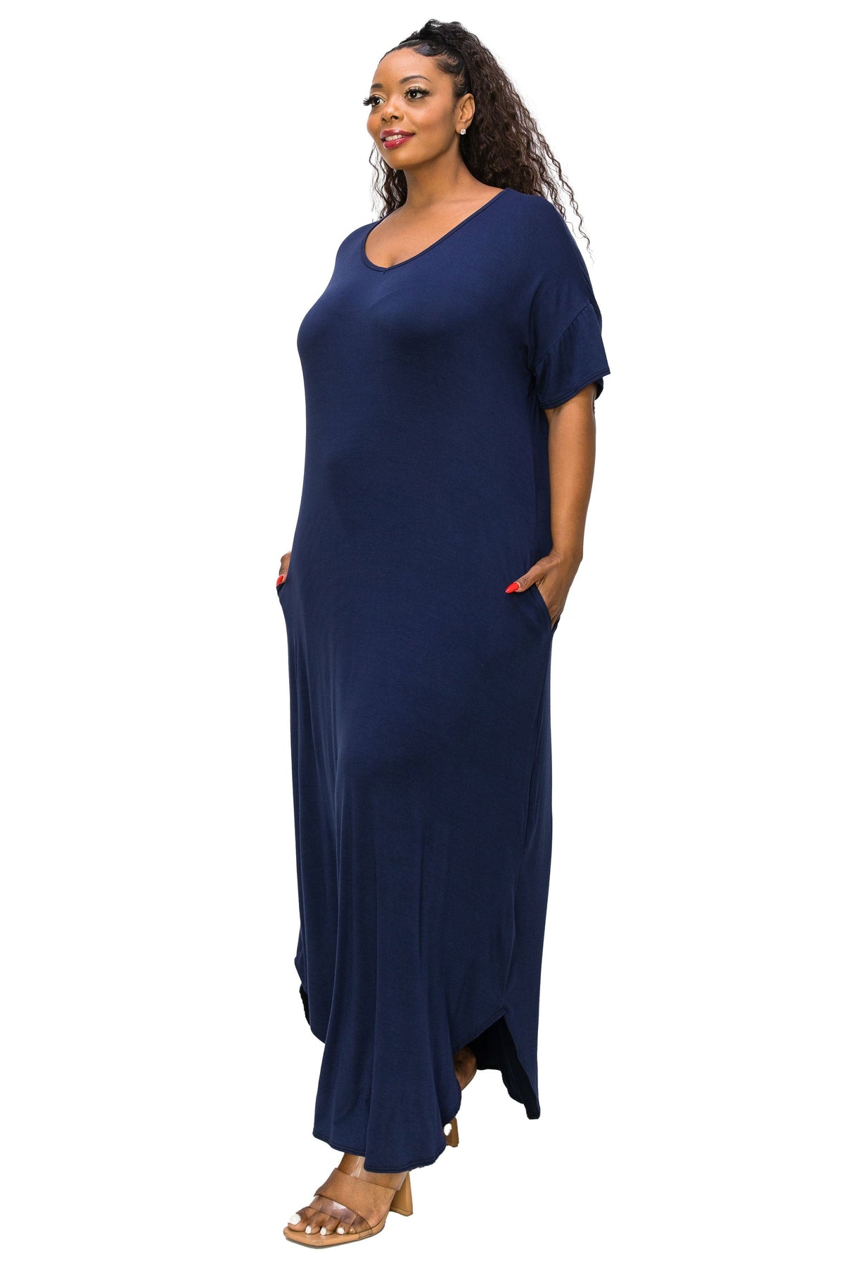 L I V D Women's Plus Size Scarlett Maxi Pocket Dress