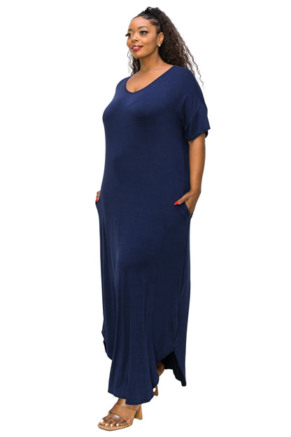 L I V D Women's Plus Size Scarlett Maxi Pocket Dress