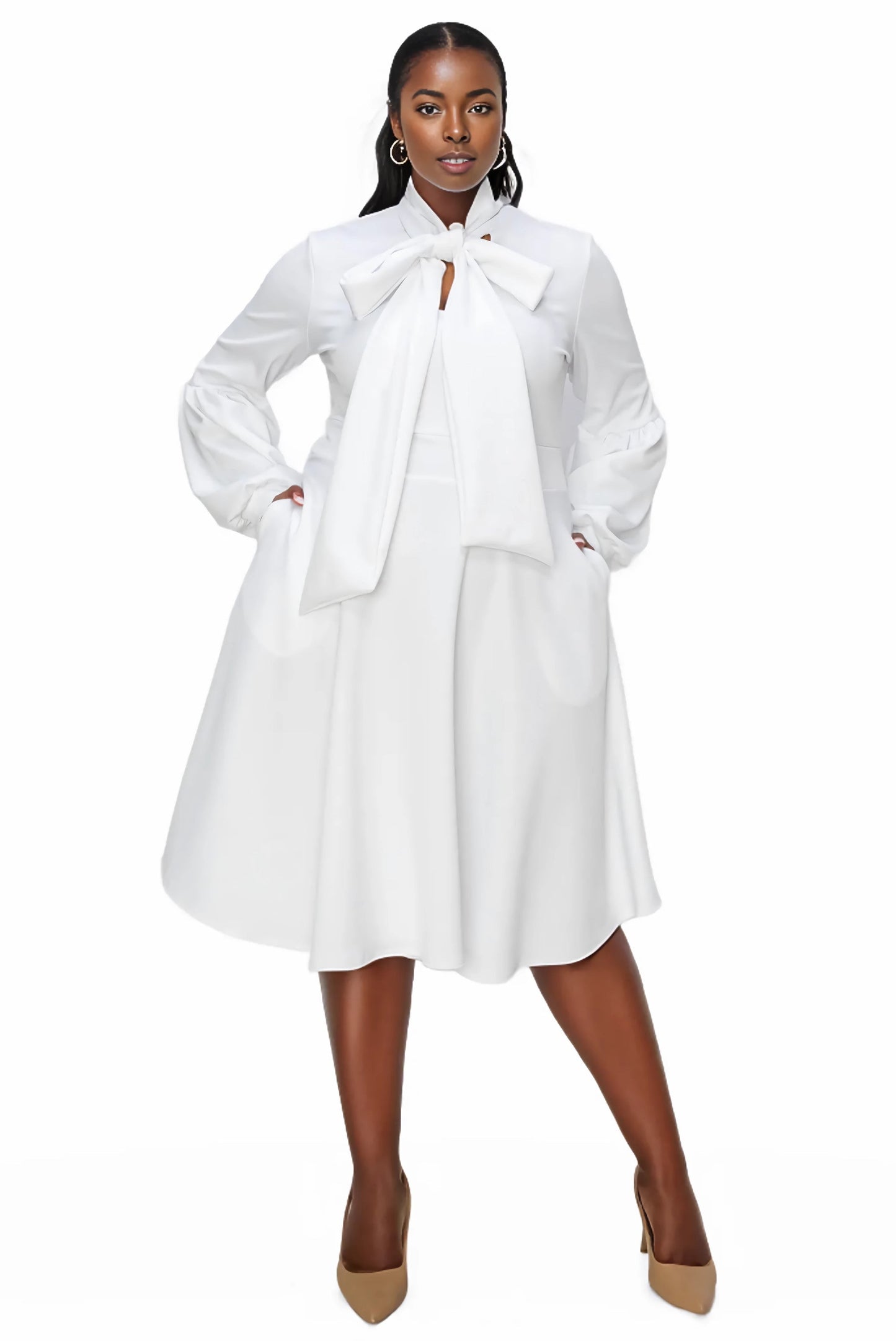 L I V D Women's Plus Size Bekah Flare Pocket Dress