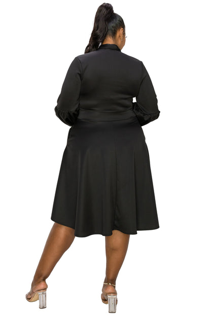 L I V D Women's Plus Size Bekah Flare Pocket Dress