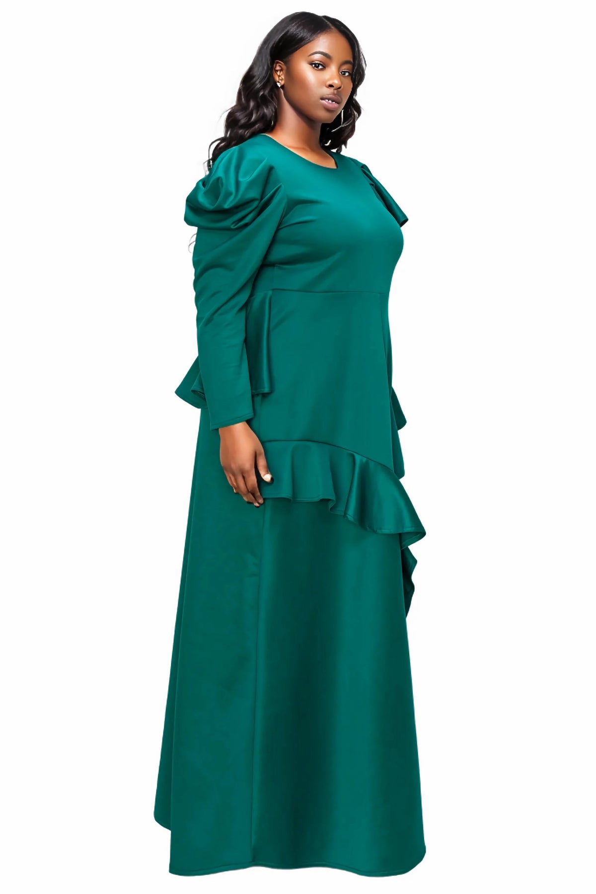L I V D Women's Plus Size Vivienne Ruffled Maxi Dress
