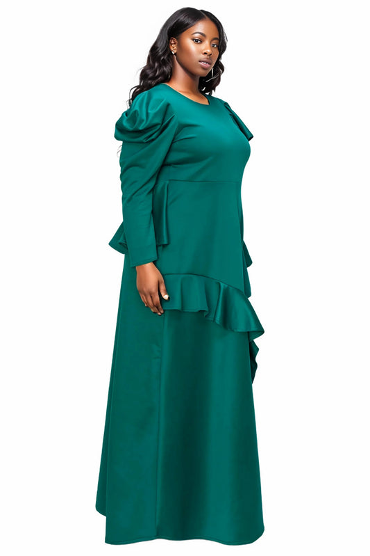 L I V D Women's Plus Size Vivienne Ruffled Maxi Dress