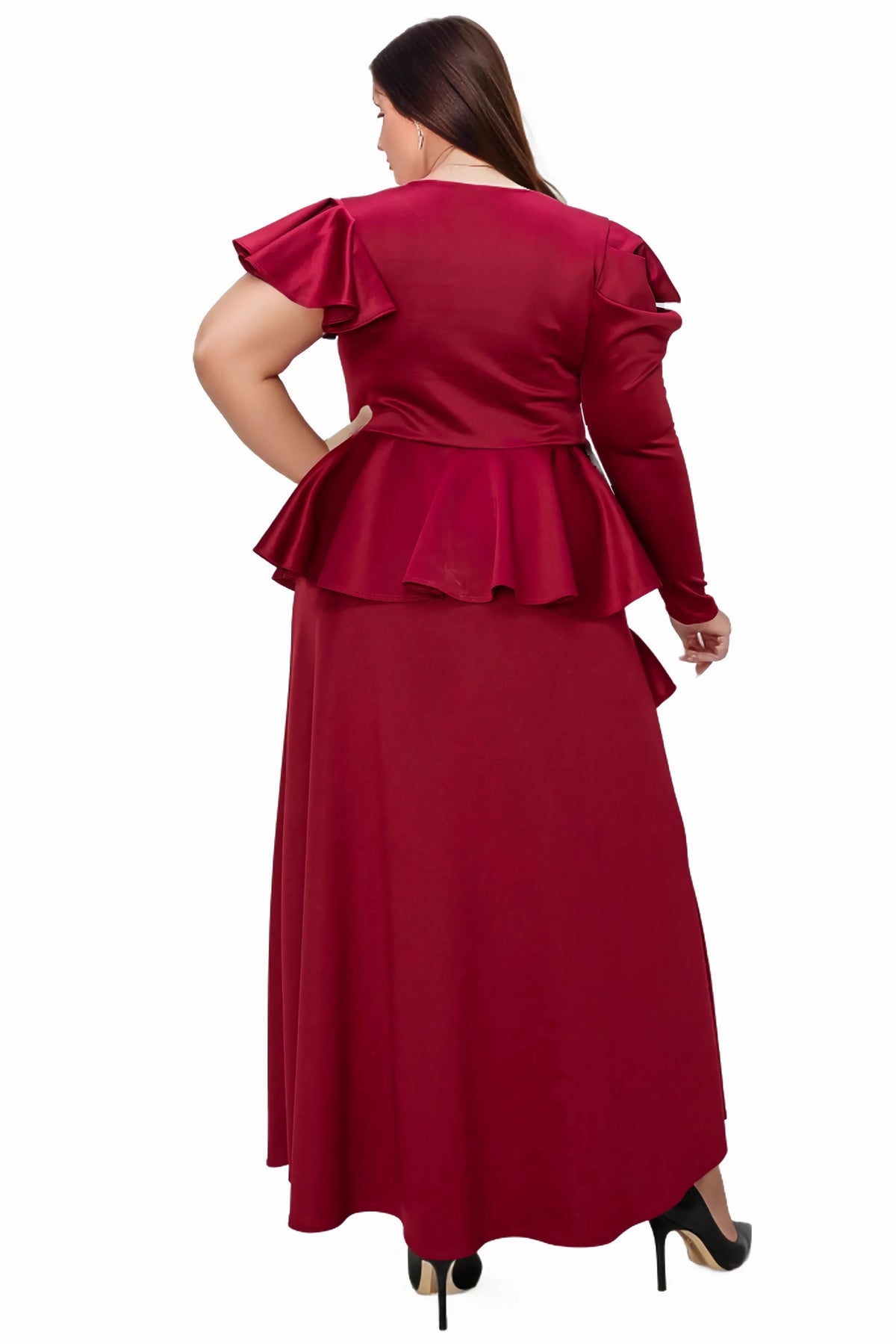 L I V D Women's Plus Size Vivienne Ruffled Maxi Dress