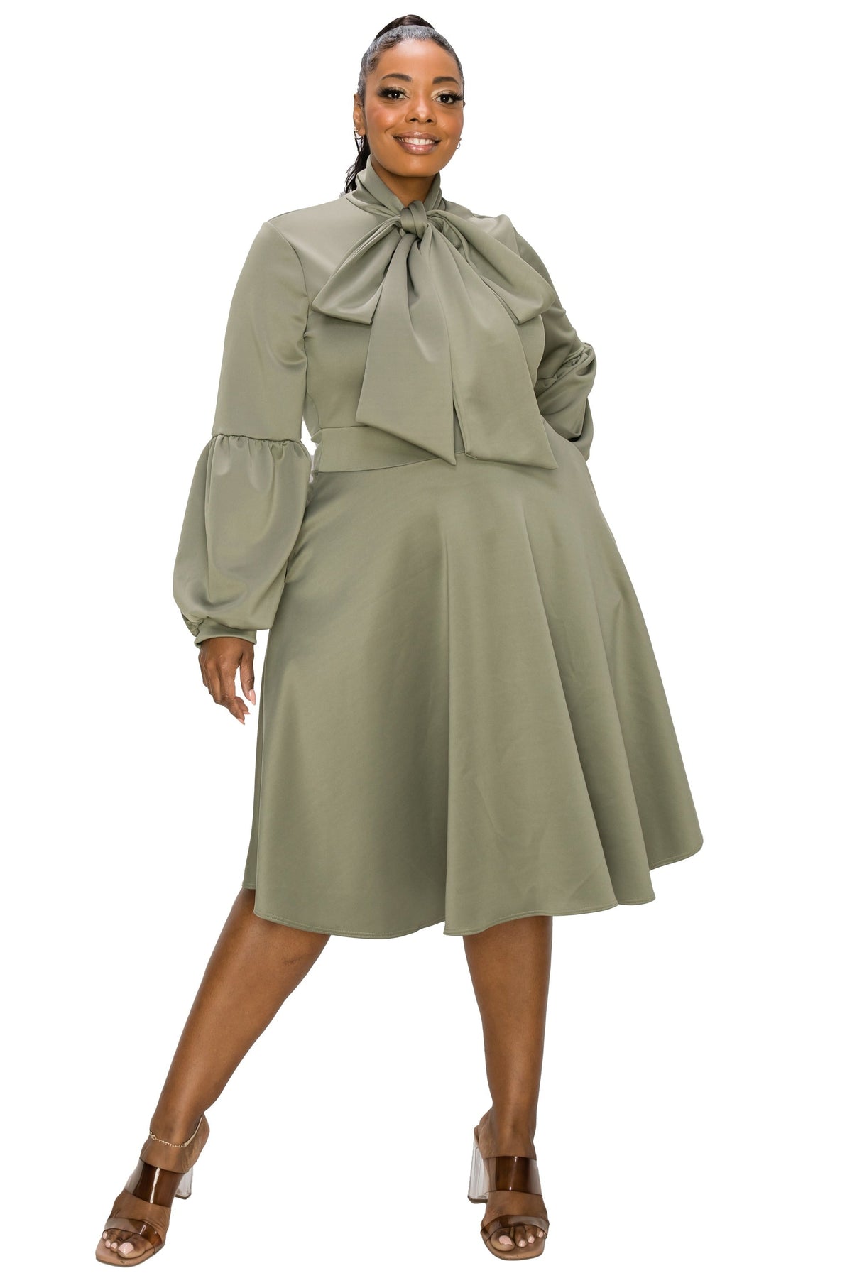 L I V D Women's Plus Size Bekah Flare Pocket Dress