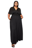 L I V D Women's Plus Size Raffi Empire Waist Pocket Maxi Dress