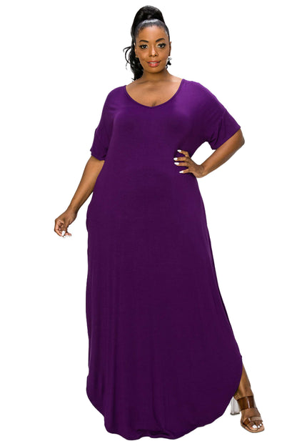 L I V D Women's Plus Size Scarlett Maxi Pocket Dress
