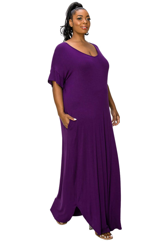 L I V D Women's Plus Size Scarlett Maxi Pocket Dress