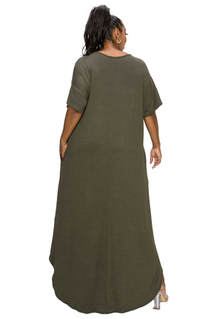 L I V D Women's Plus Size Scarlett Maxi Pocket Dress