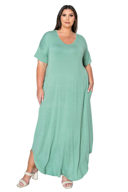 L I V D Women's Plus Size Scarlett Maxi Pocket Dress