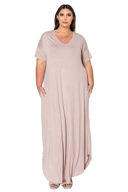 L I V D Women's Plus Size Scarlett Maxi Pocket Dress