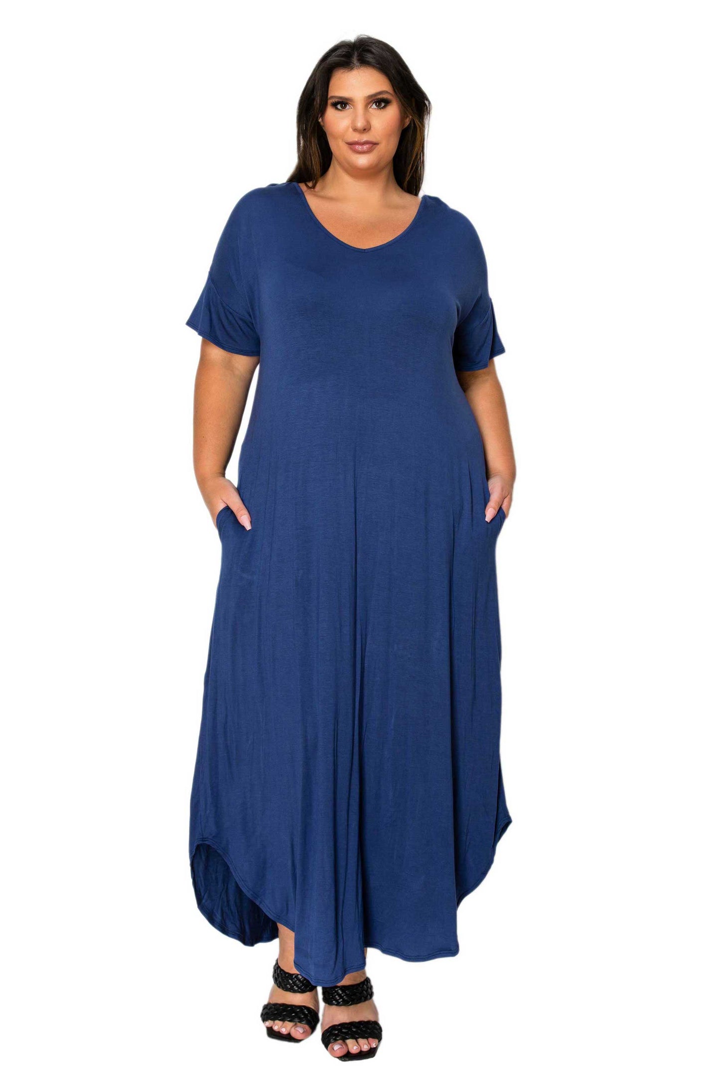L I V D Women's Plus Size Scarlett Maxi Pocket Dress