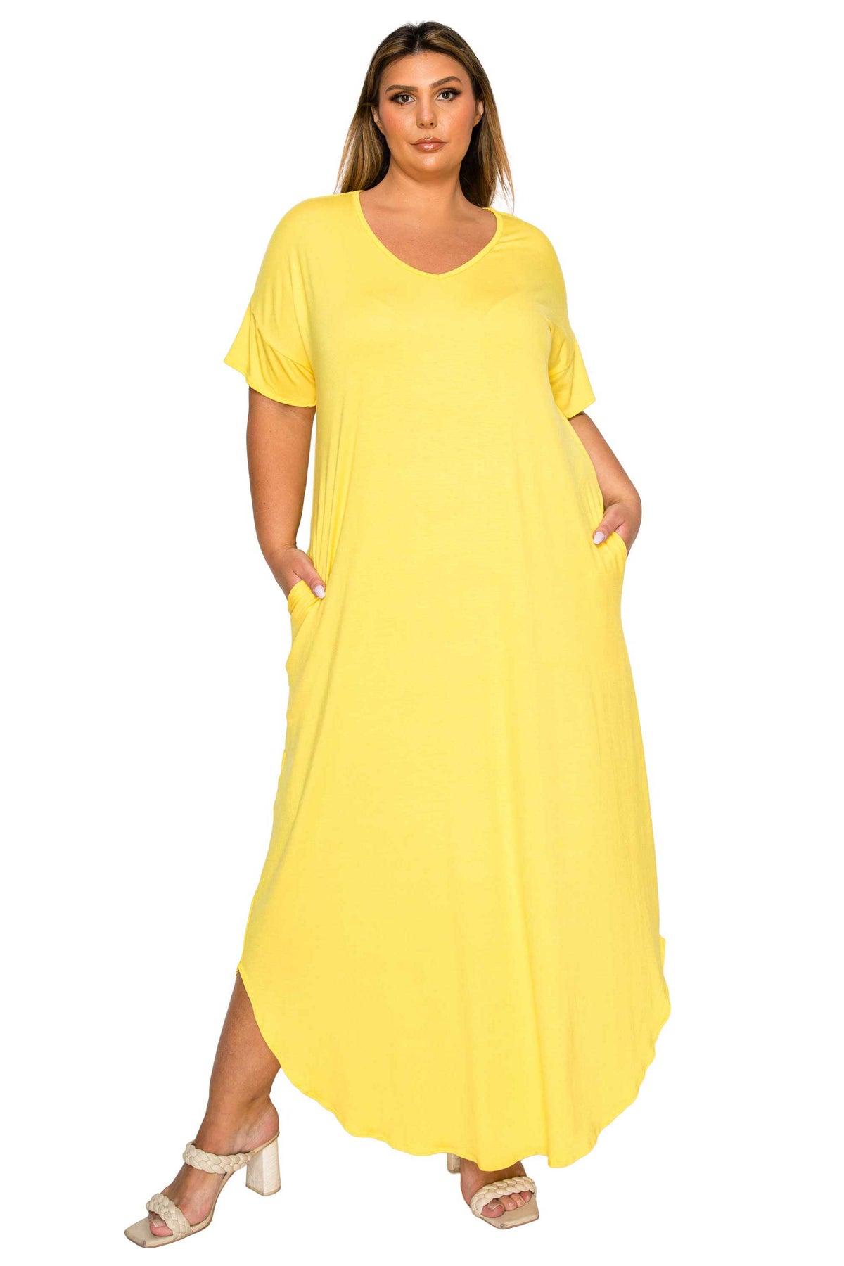 L I V D Women's Plus Size Scarlett Maxi Pocket Dress