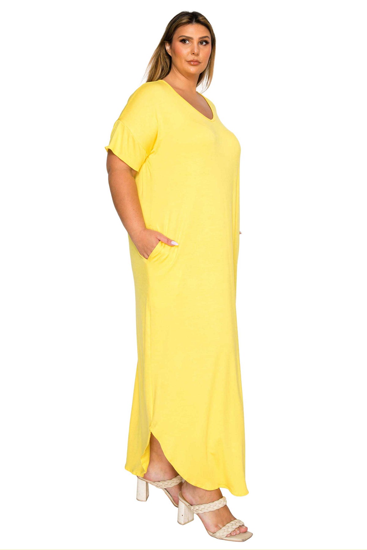 L I V D Women's Plus Size Scarlett Maxi Pocket Dress