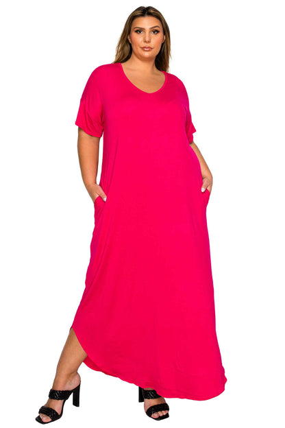 L I V D Women's Plus Size Scarlett Maxi Pocket Dress