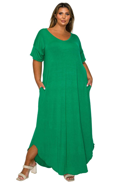 L I V D Women's Plus Size Scarlett Maxi Pocket Dress