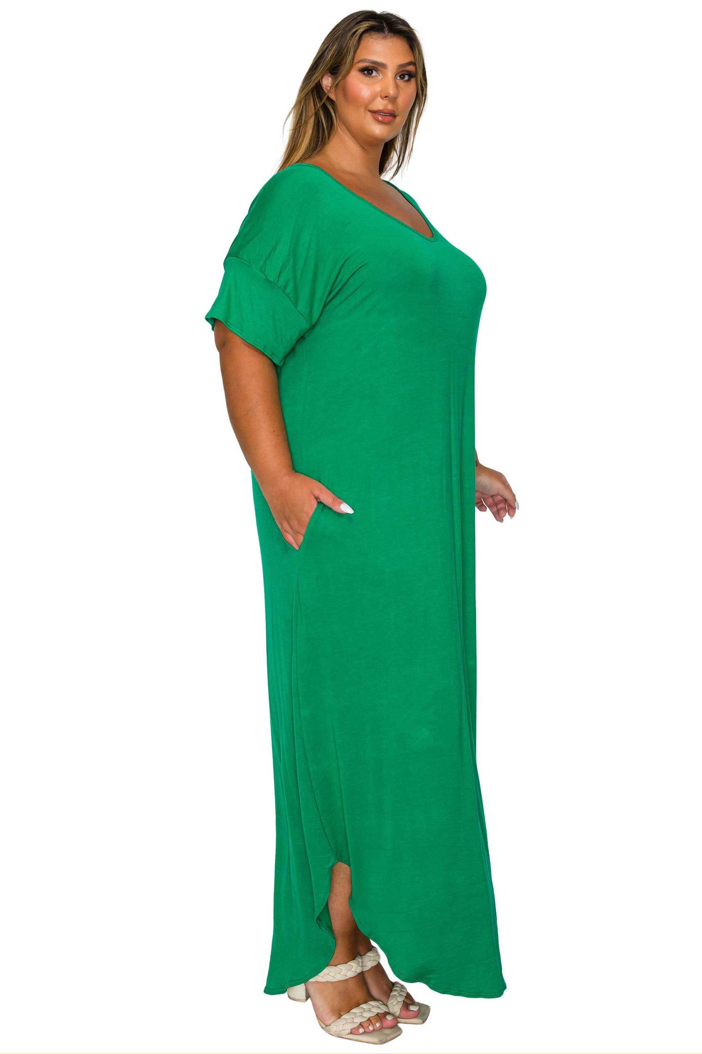 L I V D Women's Plus Size Scarlett Maxi Pocket Dress