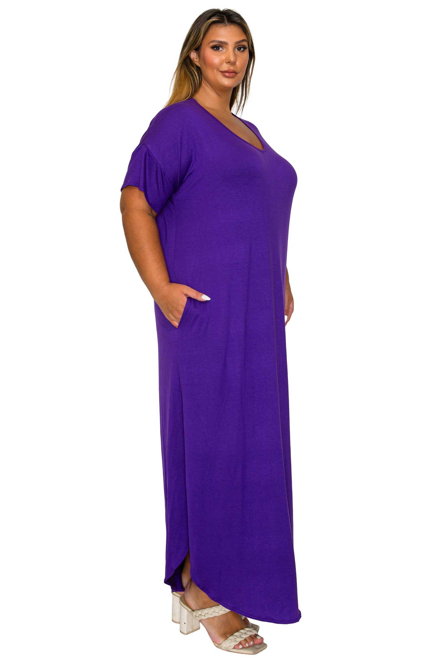 L I V D Women's Plus Size Scarlett Maxi Pocket Dress