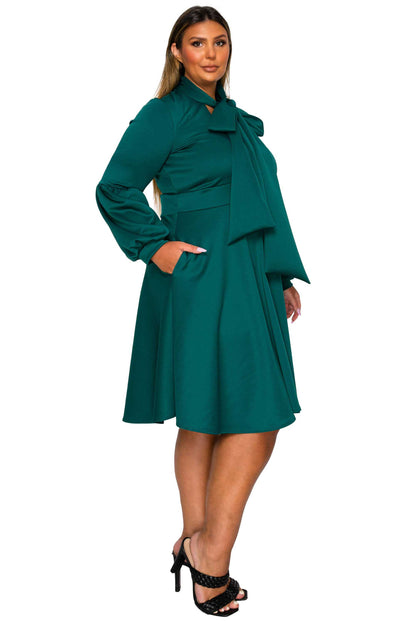 L I V D Women's Plus Size Bekah Flare Pocket Dress