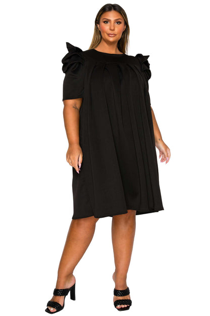 L I V D Women's Plus Size Zaya Pleated Swing Dress