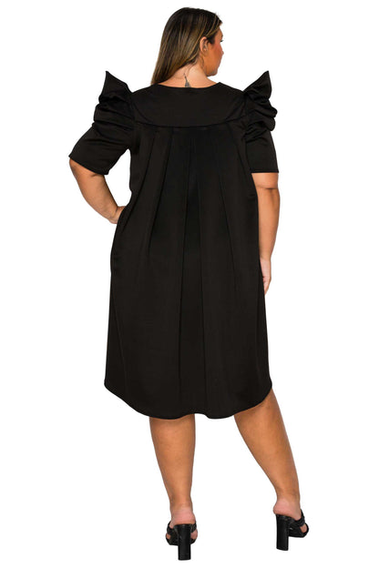 L I V D Women's Plus Size Zaya Pleated Swing Dress