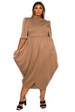 L I V D Women's Plus Size Aesira Tulip Hem Pocket Dress