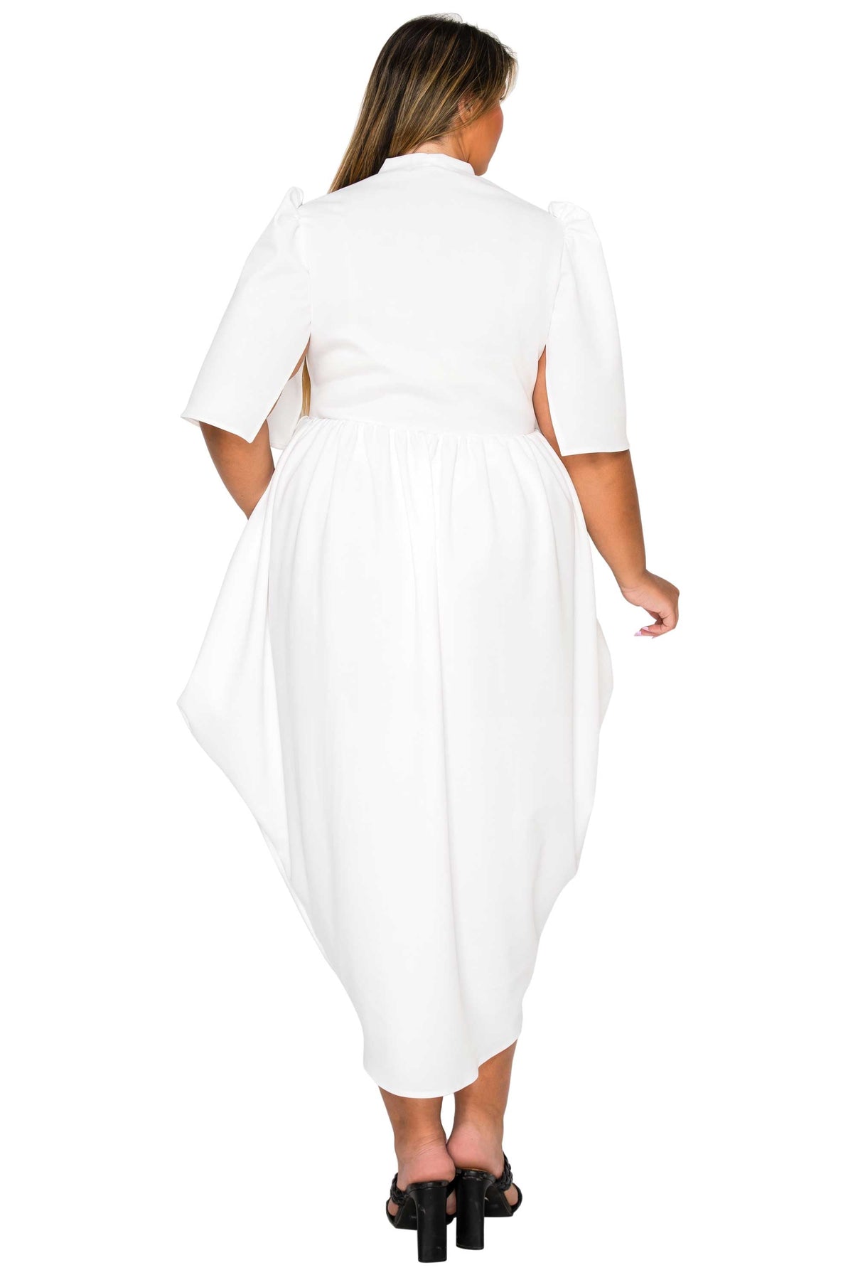 L I V D Women's Plus Size Aesira Tulip Hem Pocket Dress