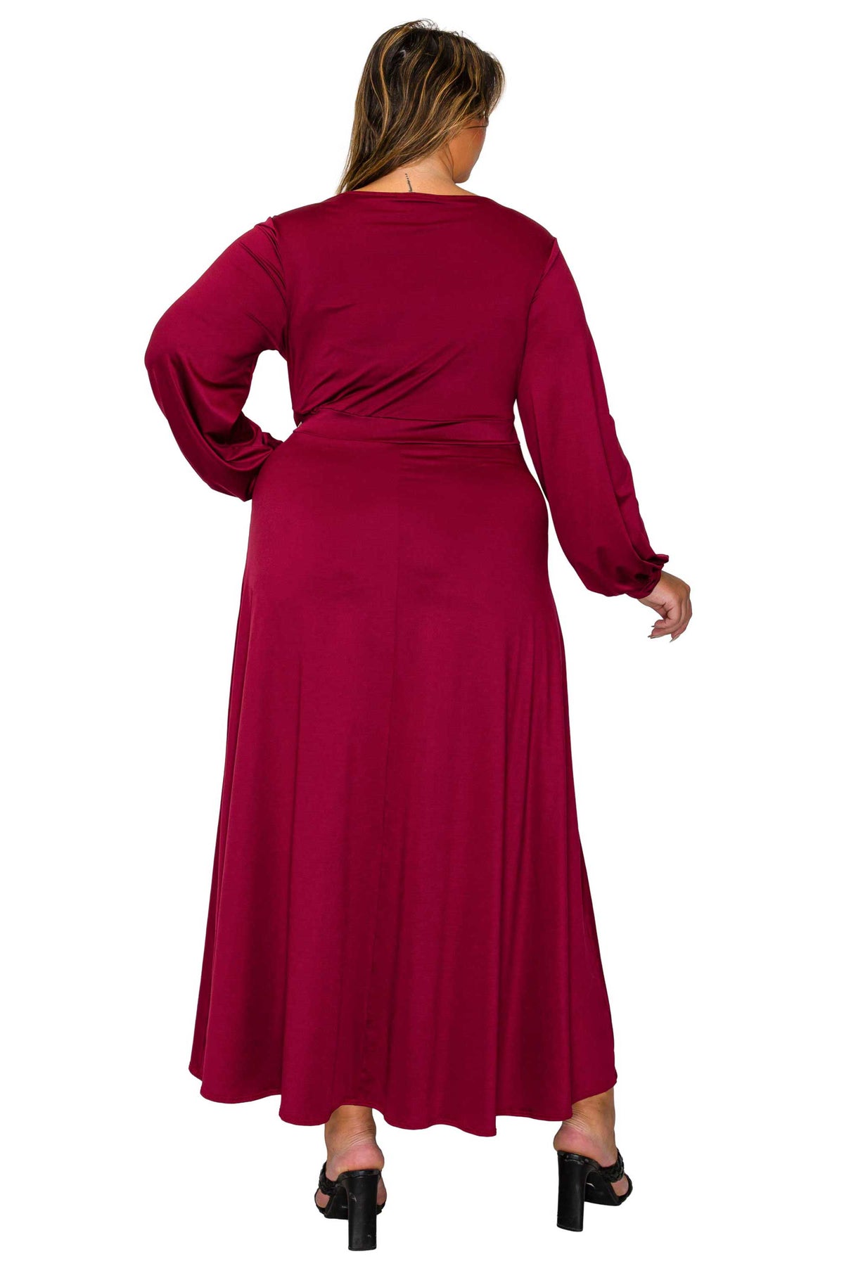 L I V D Women's Plus Size Sophia Surplice Dress