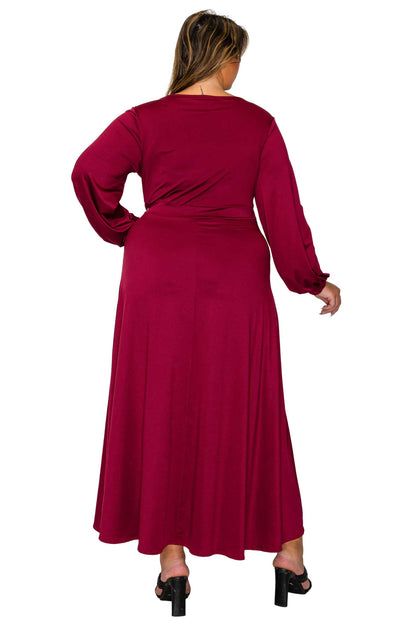 L I V D Women's Plus Size Sophia Surplice Dress