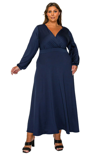 L I V D Women's Plus Size Sophia Surplice Dress