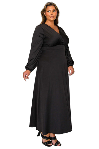 L I V D Women's Plus Size Sophia Surplice Dress
